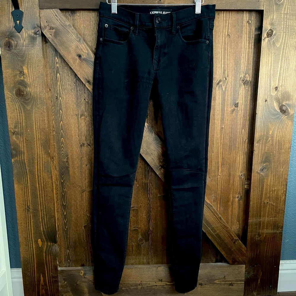 Express Black Legging Jean - Size 4